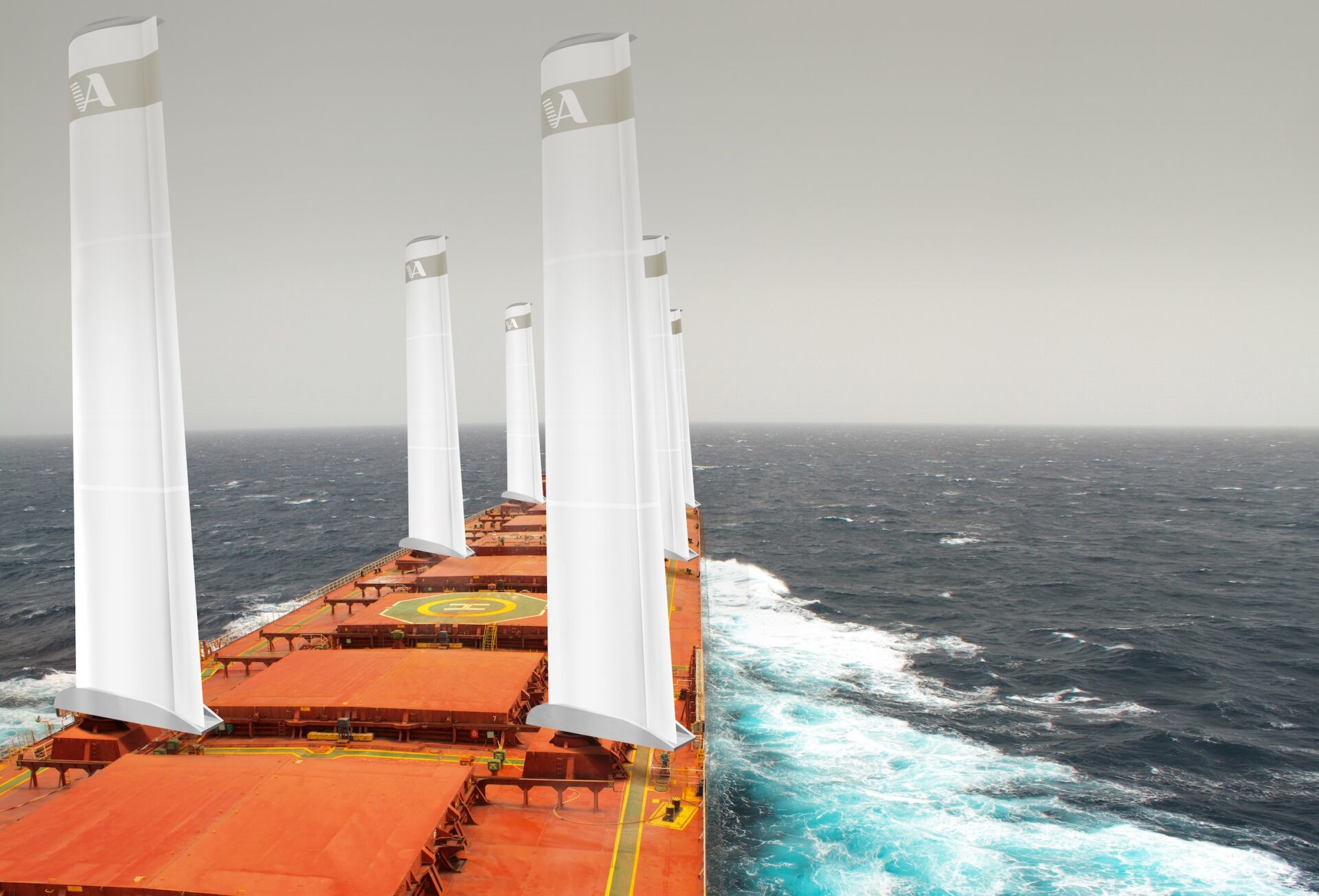 Aile Aeroforce sur navire vu de l'arrière